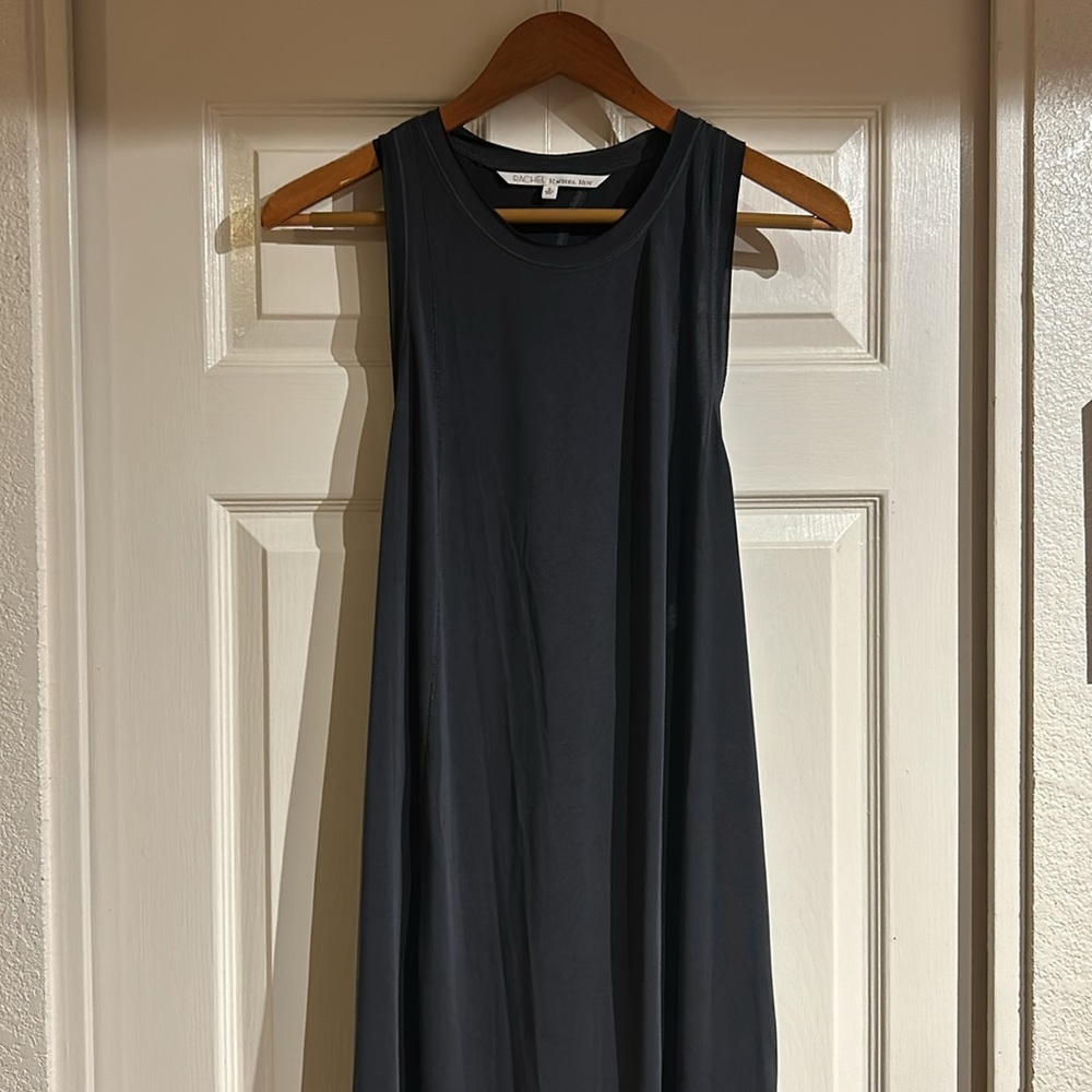 RACHEL Rachel Roy Charcoal Gray Tank Dress Open Twist Back - Picture 7 of 8